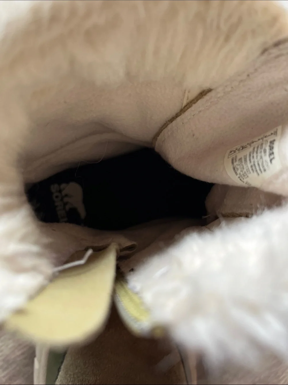 Sorel Kids Olive Suede & Green Rubber Winter Boot with Pink Laces